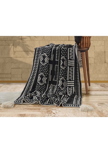 Etna Koltuk Şalı Antrasit / Ekru