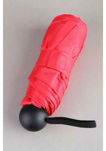 Mini Cep Boy Lüx Şemsiye Uv Korumalı Kırmızı Mini Şemsiye