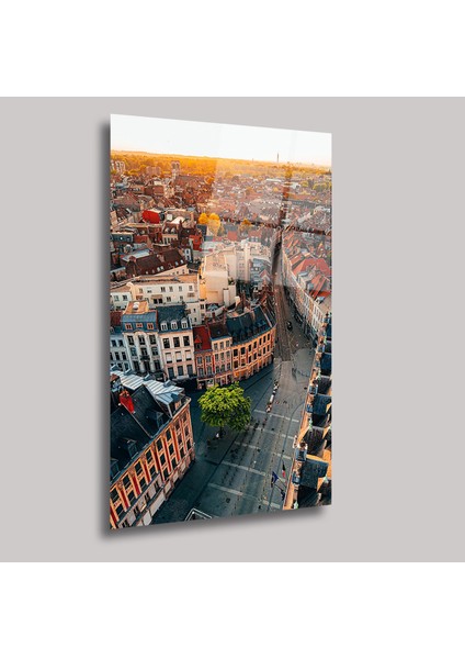 Şehir Manzaralı Cam Tablo - DEG0017
