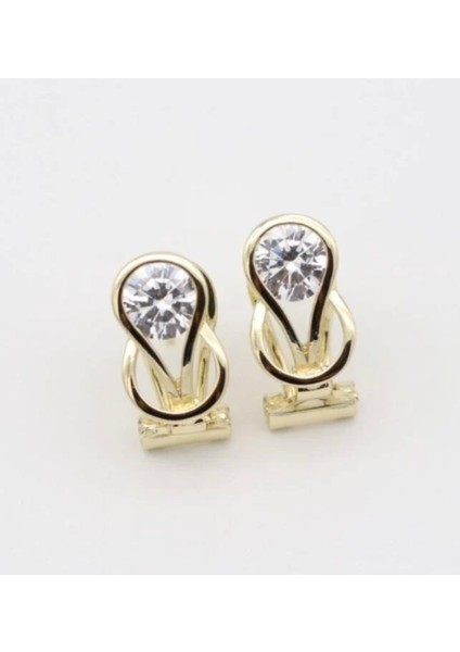 Taşlı Vip Küpe(15 Mm)(14 K)