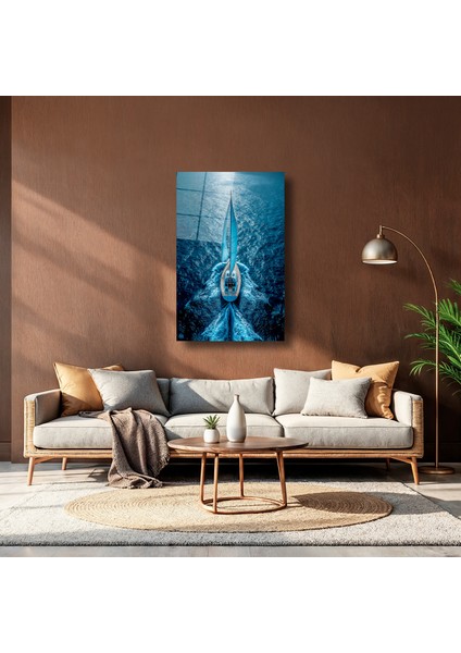 Okyanustaki Yelkenli - Cam Tablo - DEG0071 indirimleri
