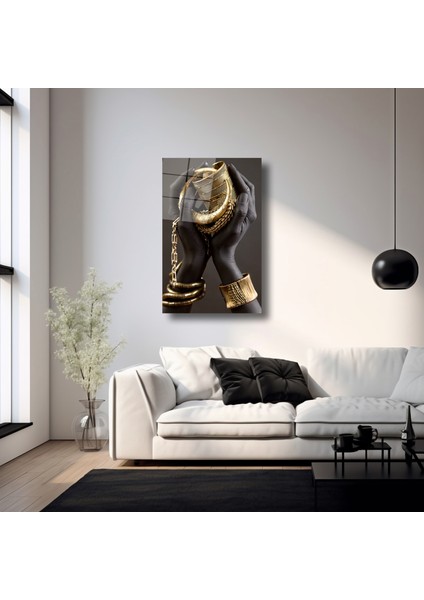 Gold Reverence - Cam Tablo - DEG0044 fırsatları