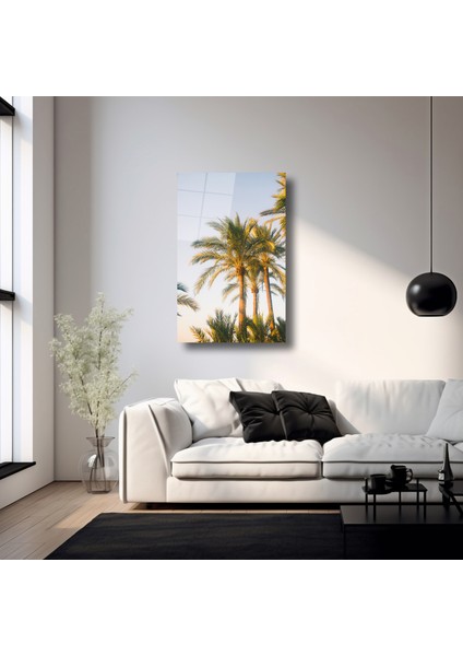 Palmiyeler - Cam Tablo - DEG0266 fırsatları