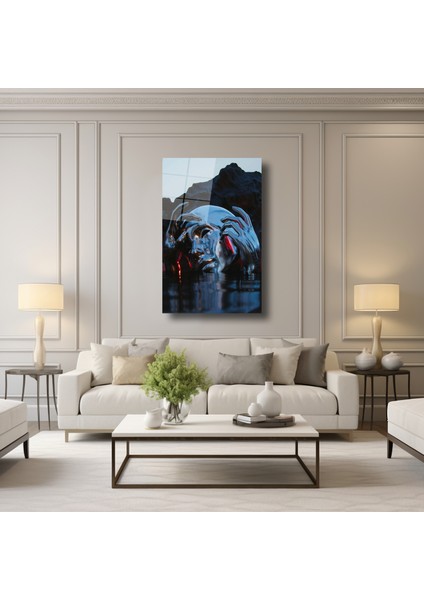 Soyut Maske - Cam Tablo - DEG0002 fırsatları