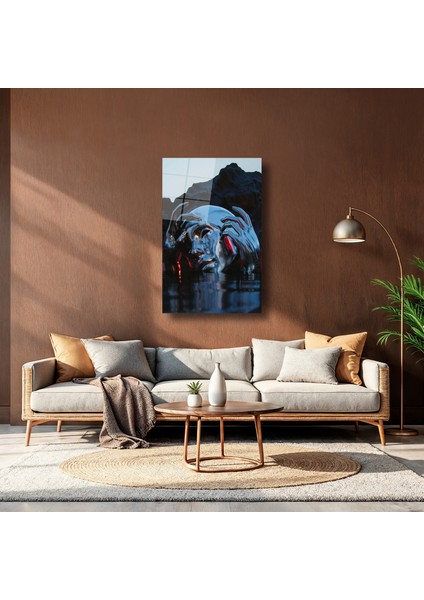 Soyut Maske - Cam Tablo - DEG0002 indirimleri