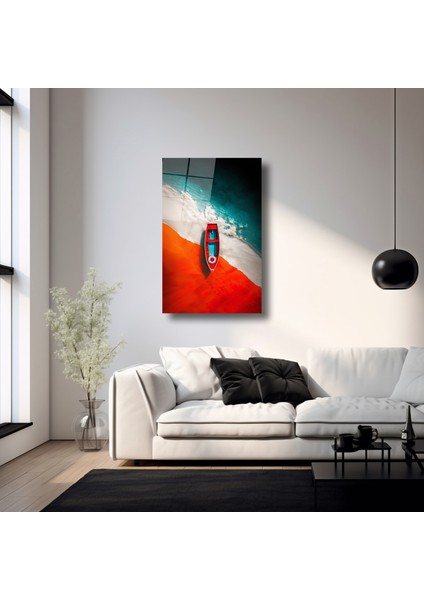 Renkli Sahil Manzarası - Cam Tablo - DEG0148 modelleri