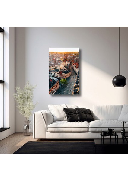 Şehir Manzaralı Cam Tablo - DEG0017 fırsatları