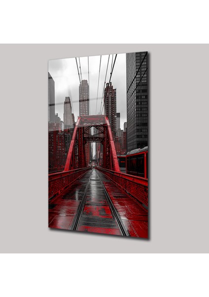 Köprü ve Şehir Manzaralı - Cam Tablo - DEG0035