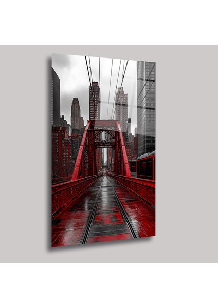 Köprü ve Şehir Manzaralı - Cam Tablo - DEG0035 fiyatları