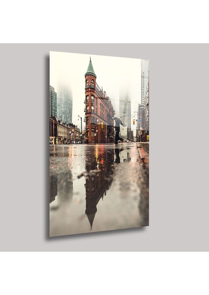 Yağmurlu Şehir Manzarası Cam Tablo - DEG0124 fiyatları