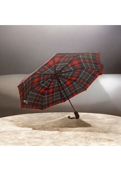 8 Tel Yarı Otomatik Ekose Desen Şemsiye fiyatları