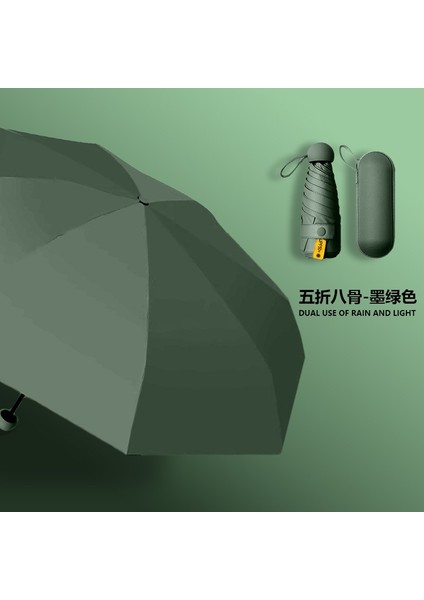 6 Telli Mini Cepboy Kapsullü Şemsiye -Yeşil fiyatları