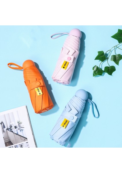 6 Telli Mini Cepboy Kapsullü Şemsiye -Turuncu fiyatları
