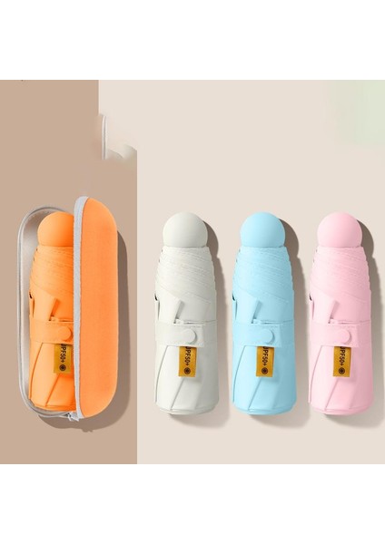 6 Telli Mini Cepboy Kapsullü Şemsiye -Turuncu indirimleri