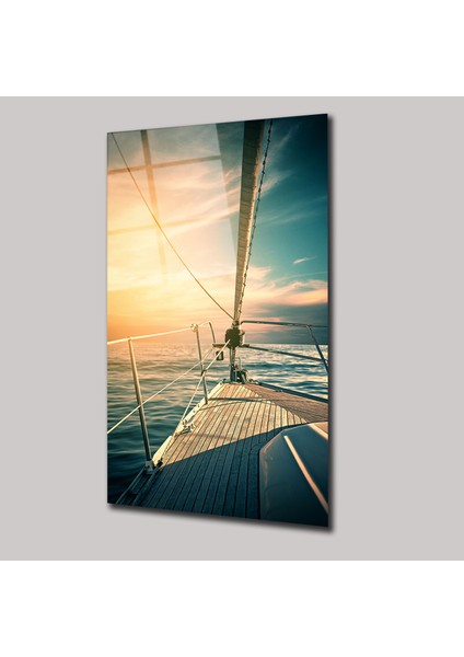 Güverteden Gün Batımı - Cam Tablo - DEG0160