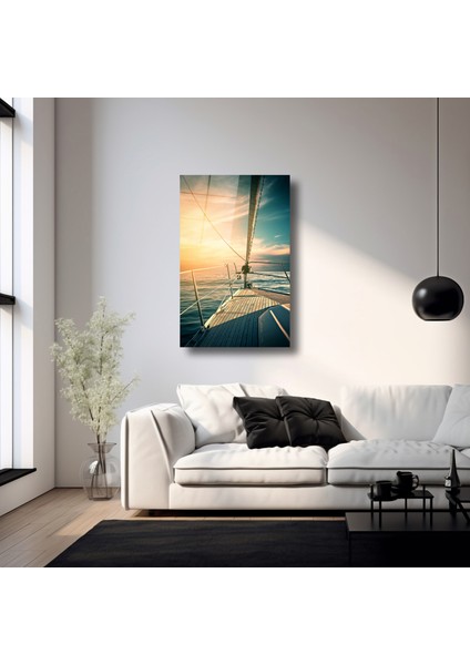 Güverteden Gün Batımı - Cam Tablo - DEG0160 fırsatları