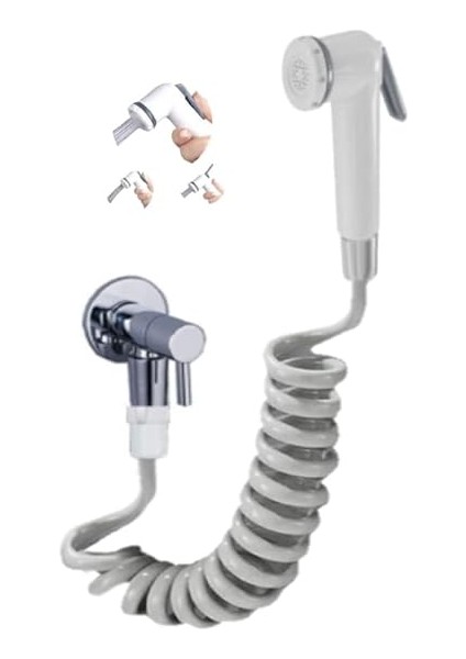 Spiral Taharet Matik ve Duş Seti (1.5 Metre Beyaz) fiyatları