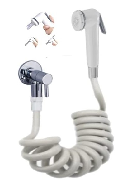 Spiral Taharet Matik ve Duş Seti (1.5 Metre Beyaz) fırsatları