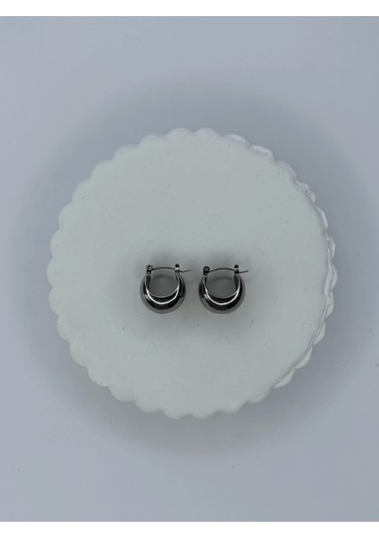 Yassı ve Bombe Şekilli Parlak Silver Küpe fiyatları