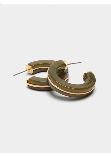 Resinli Açık Halka Küpe modelleri