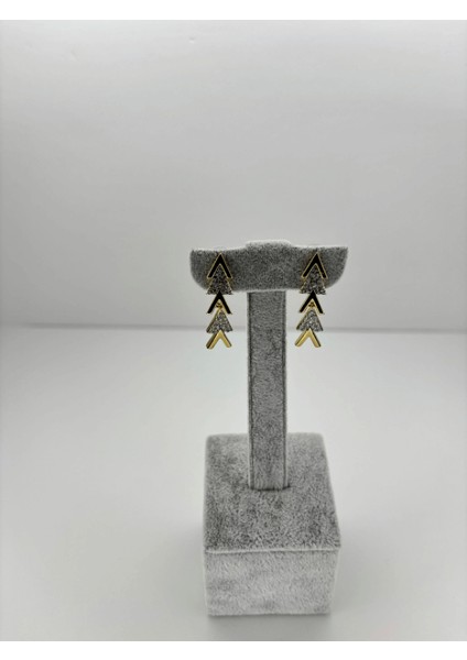 Çift Renkli Ok Detaylı Sallantılı Küpe fiyatları