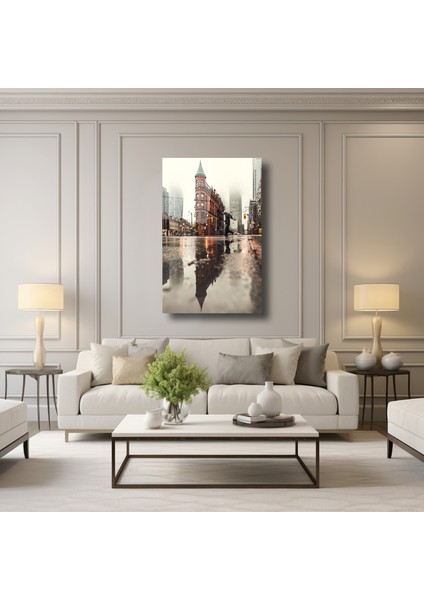 Yağmurlu Şehir Manzarası Cam Tablo - DEG0124 modelleri