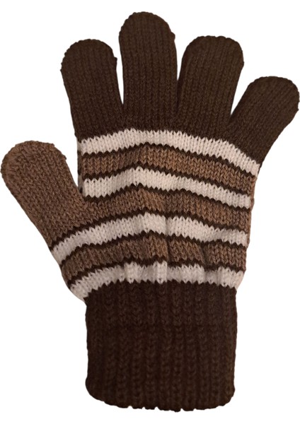 Kışlık Erkek Çocuk Eldiveni Kahverengi 4-8 Yaş modelleri
