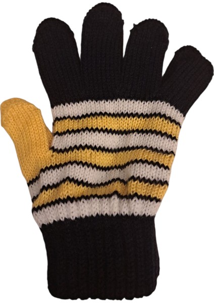 Kışlık Erkek Çocuk Eldiveni Sarı Lacivert 4-8 Yaş fiyatları