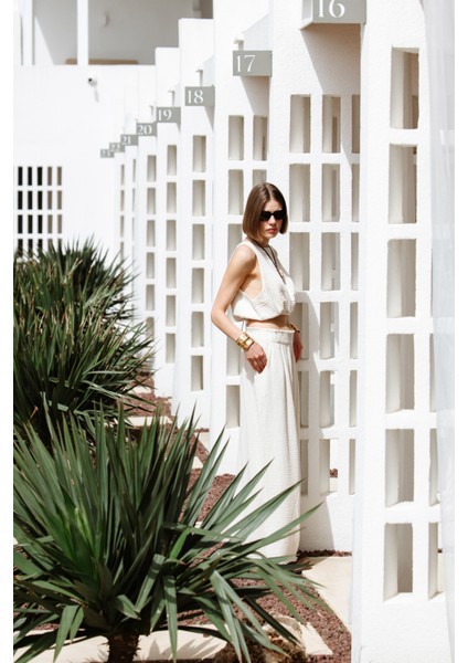 Crinkle Kolsuz Crop Top