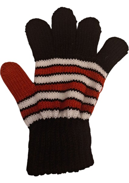 Kışlık Erkek Çocuk Eldiveni Kırmızı Siyah 4-8 Yaş fiyatları
