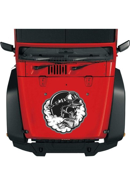 Kasklı Kızgınkuru Kafa Sticker - Araba Oto Motosiklet Karavan Sticker 00015 fiyatları