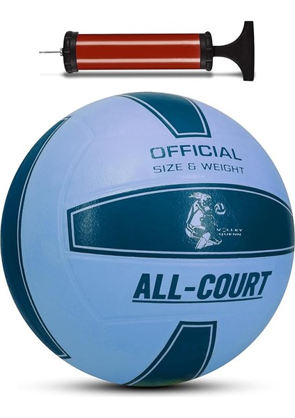 Court Voleybol Topu Pompa Dahil Set Kauçuk Dikişsiz Yekpare Üretim Iç Dış Mekan No:5