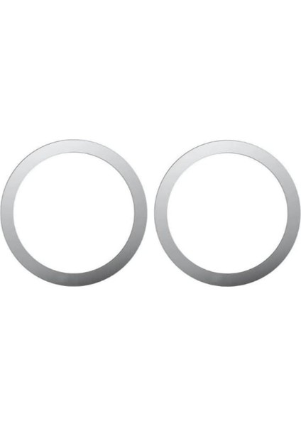 Power Metal Halka Yüzük Ring 8 ve Üstü Model ile Uyumlu Gümüş 2'li Paket Lvrng2