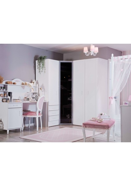 Pamira 4 Kapaklı 4 Çekmeceli Köşeli Gardırop fiyatları