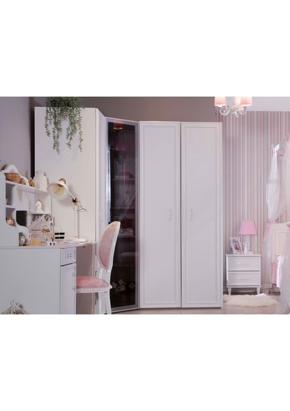 Pamira 4 Kapaklı 4 Çekmeceli Köşeli Gardırop modelleri