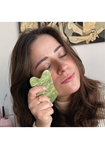 Seay Çok Amaçlı Yeşim Masaj Taşı Gua Sha 3 Farklı Masaj Aleti ve Tarak Stone fiyatları