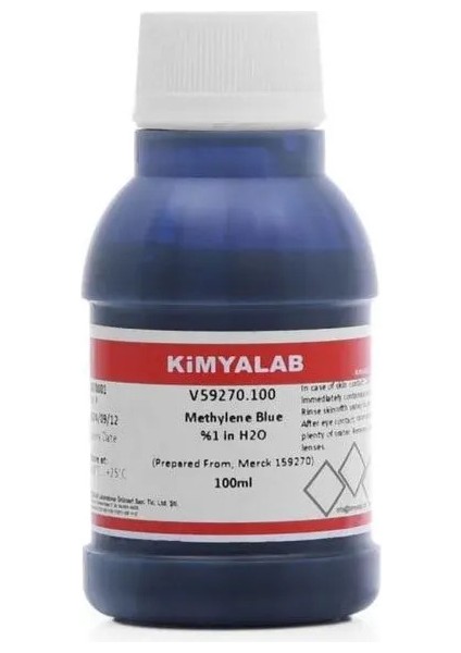 Metilen Mavisi 100ML - Metilen Blue Çözeltisi Methylene Blue