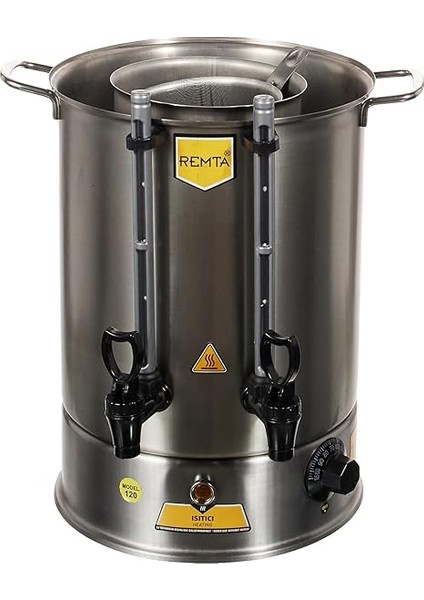 R13 Standart Çay Makinesi, 120 Bardak, Gümüş Rengi, 2000 W, Paslanmaz Çelik Tüp Rezistans fırsatları