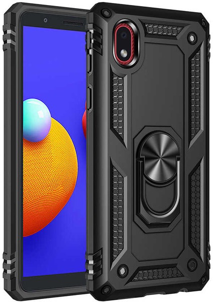 Galaxy A01 Core Kılıf Nxxa Vega Kapak-Siyah