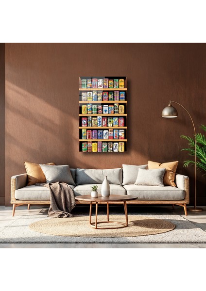Vintage Içecek Kutuları - Cam Tablo - DEG0087 indirimleri