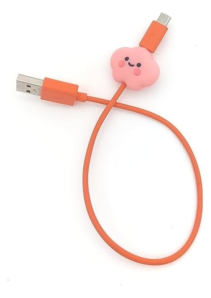 Şarj Kablosu Kablo Ucu Koruyucu Koruma Kaplama Figür Pink Cloud fırsatları