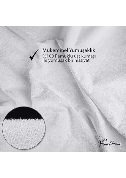 Home 2 Li Paket Pamuklu, Sıvı Geçirmez Yastık Koruyucu Alez, Havlu Yüzey Yastık Alezi fırsatları