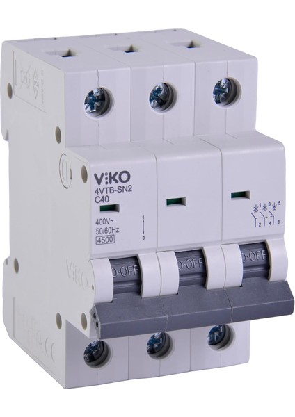 4VTB-3C40 Otomatik Sigorta 4,5ka C Tipi 3 Kutup 40A