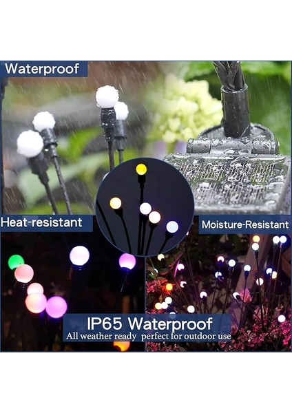 Enerjili Bahçe Işıkları - 4 Paket 10 LED Renk Değiştiren Güneş Ateş Böceği Sallanan Işıklar Dış Mekan Su Geçirmez Dekoratif Işıklar, Yard Veranda Yürüyüş Yolu Bahçe Yolu Dekorasyonu Için Güneş E fiyatları