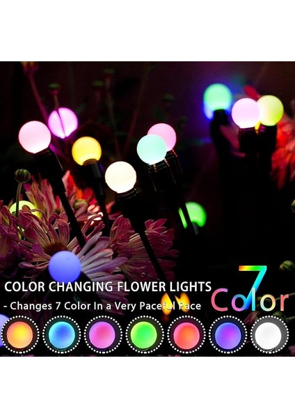 Enerjili Bahçe Işıkları - 4 Paket 10 LED Renk Değiştiren Güneş Ateş Böceği Sallanan Işıklar Dış Mekan Su Geçirmez Dekoratif Işıklar, Yard Veranda Yürüyüş Yolu Bahçe Yolu Dekorasyonu Için Güneş E fırsatları