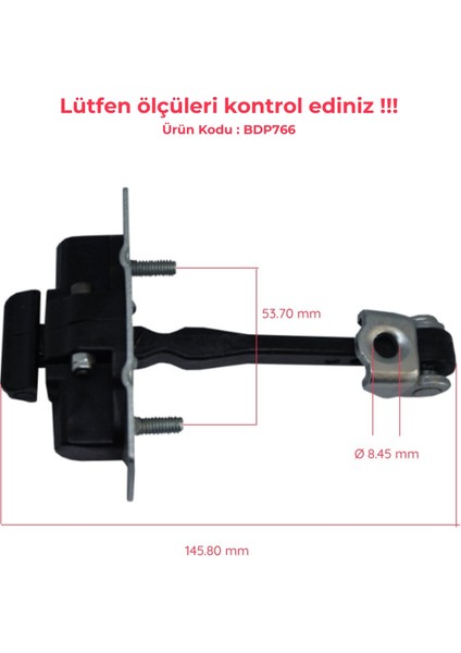 Bross BDP766 Citroen C-Elysee Peugeot 301 2012-On İçin Ön Sağ veya Sol Kapı Gergi Yayı 9675585080 fırsatları