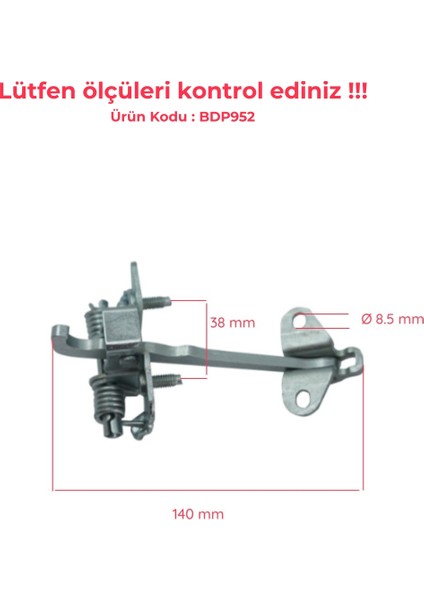 BDP952 Fiat Scudo Peugeot Expert 806 Citroen Jumpy Dispatch MK1 İçin Ön Kapı Gergi Yayı 918190 fırsatları