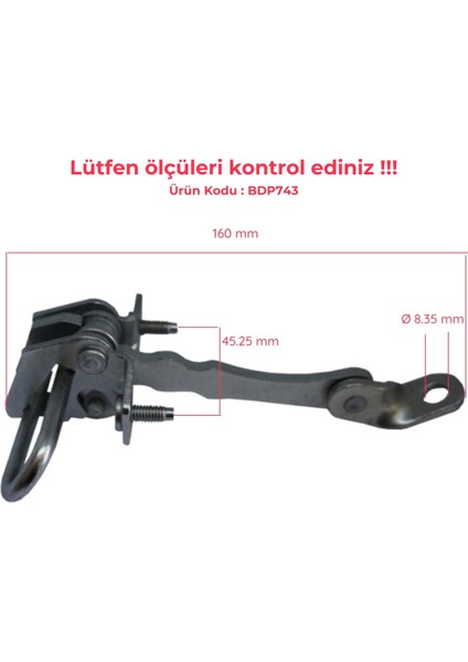 Bross BDP743 Alfa Romeo 147 937 2001-2010 GT 937 2003-2010 İçin Ön Sağ veya Sol Kapı Gergi Yayı 50512115 fırsatları