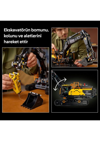 ® Technic Volvo EC500 Hybrid Ekskavatör 42215 – Yetişkinler Için Motorlu ve Fonksiyonel Inşaat Aracı Model Yapım Seti (2359P)