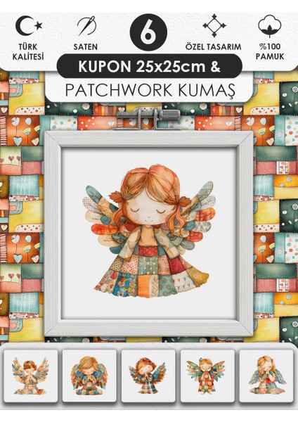 Patchwork Kumaş Seti – Dikiş ve Hobi Için %100 Pamuk Desenli Kumaş Kuponları